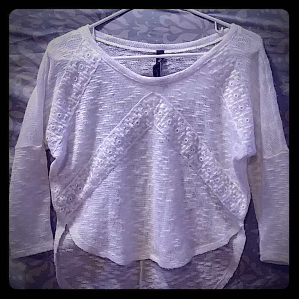 Jessica Simpson low high rise sweater.